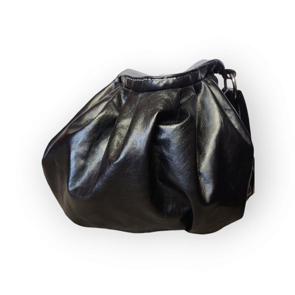 BLACK  RUFFLED TOTE BAGE LARGE - Picture 9 of 16